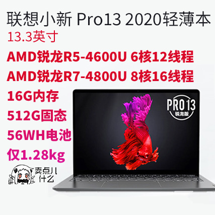 Lenovo/联想 小新pro13 2020 锐龙R5-4600U R7-4800U 16+512G顺丰在类目 笔记本电脑中 - 来自Buy2taobao.com提供专业的淘宝代购服务