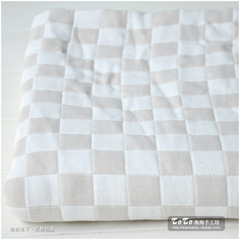 纯棉色织五层全棉纱布料/宝宝浴巾 睡袋 空调被面料方块/2.5米宽