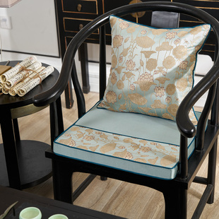 红木客厅沙发坐垫中式圈椅太师椅茶椅餐椅垫防滑定制红木家具垫子