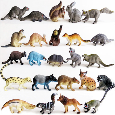散装儿童动物园玩具模型野生动物世界虎豹象狼满额免邮仿真