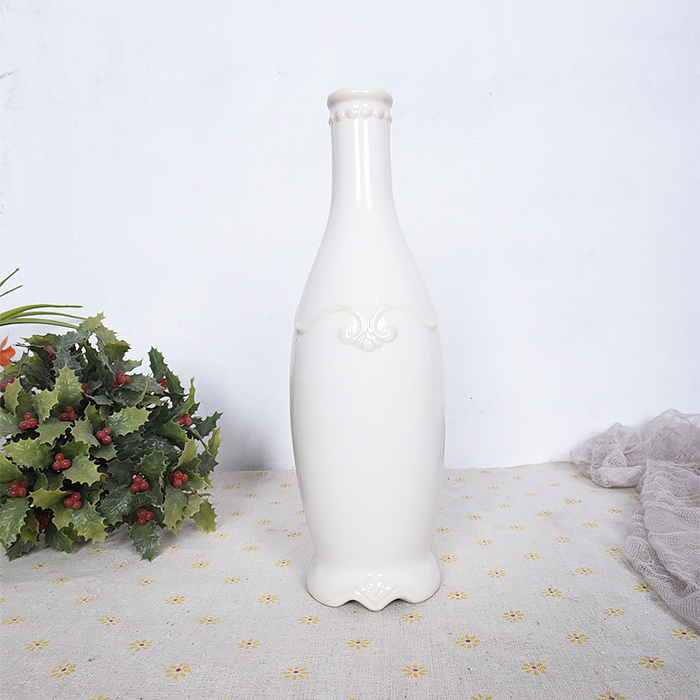 58包邮Princess House白色复古陶瓷花瓶花插器油瓶调味品瓶装饰