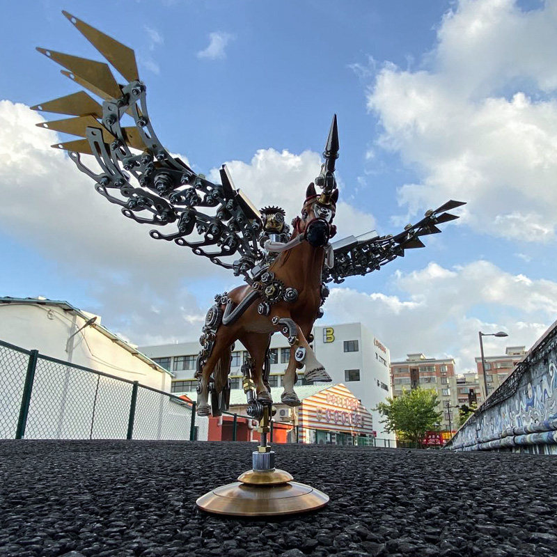 机械党独角兽二次元手办玩具diy金属手工拼装模型创意摆件礼品