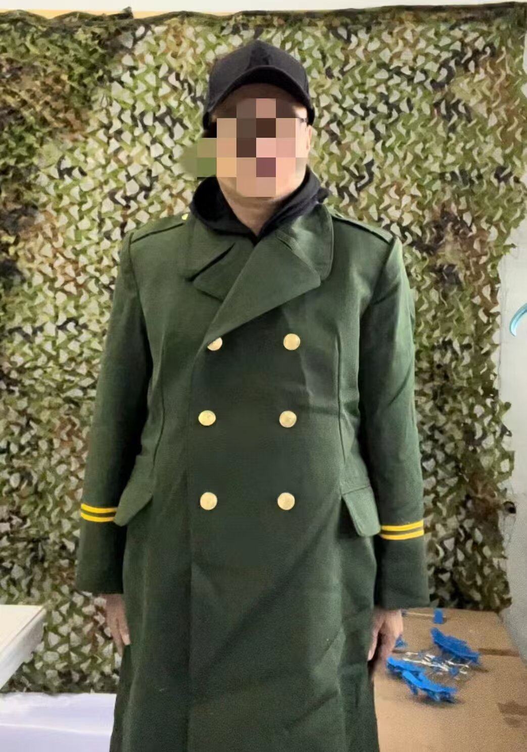 公发老货90年代衙役叔叔大衣风衣武款收藏87马裤呢大衣老电影拍摄