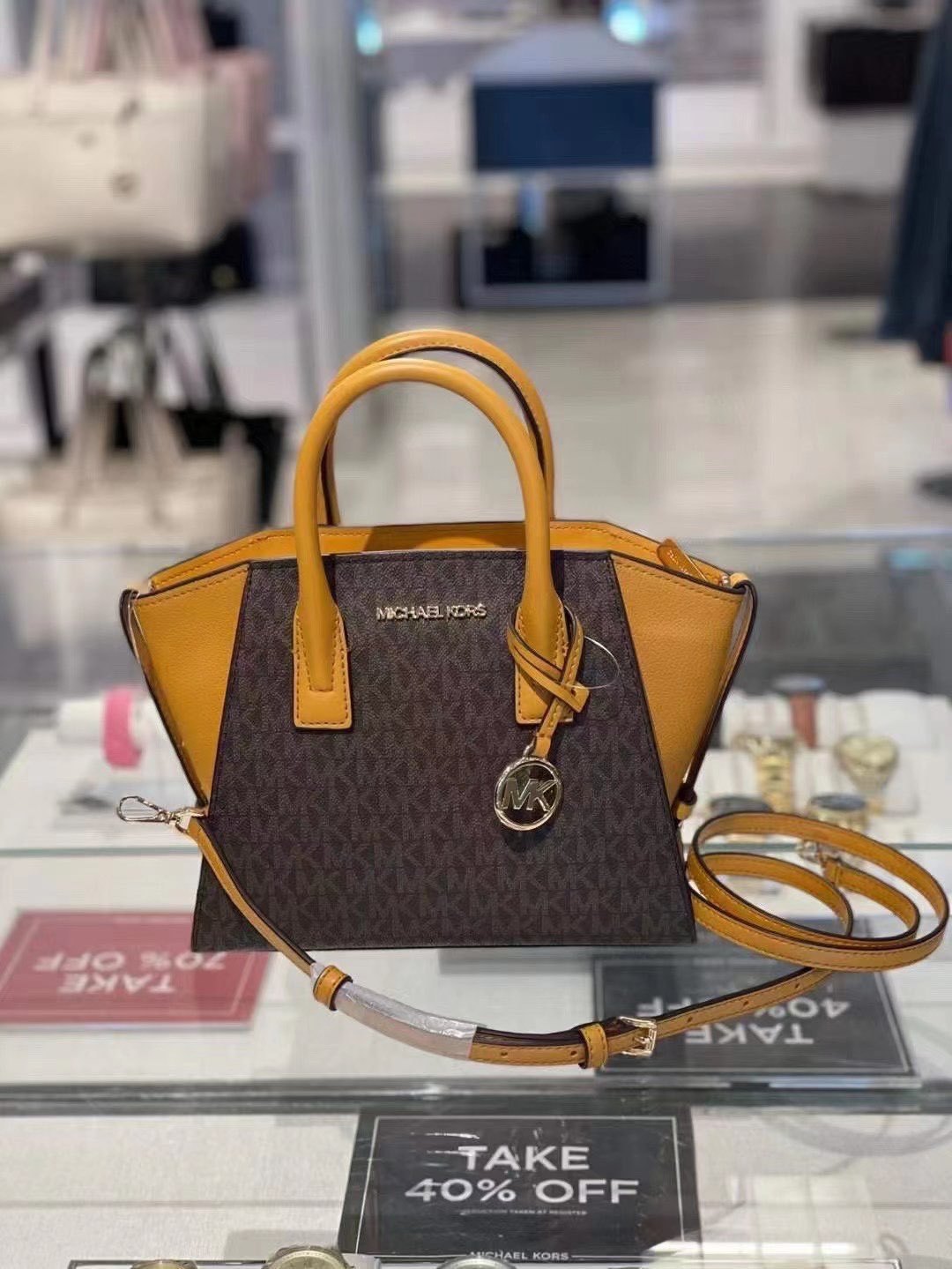 michael mark mk新款avril小号笑脸包 手提斜挎包 美国直邮 正品