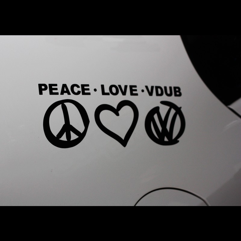 西西车贴vw高尔夫gtigli速腾迈腾尚酷r20peacelove