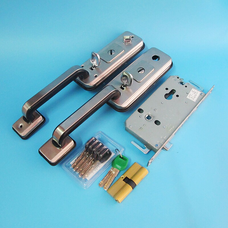 万嘉 豪迪豪华大门指压天地锁带执手锁外装门防盗锁大门锁木门锁