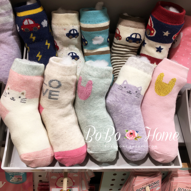 韩国bebe prince儿童春秋款 可爱猫咪组合 百搭条纹拼色女童袜子|ruв категории Детская одежда, носки (детей в возрасте 0 - 16) - от Buy2taobao.com для оказания профессиональной услуги покупки агента Taobao