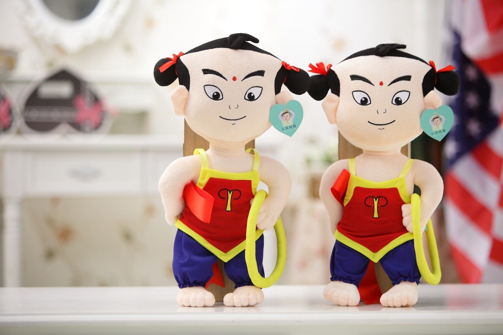 哪吒传奇毛绒玩具 哪吒三太子玩偶公仔 儿童节生日礼物布娃娃闹海