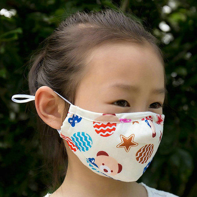 一折口罩儿童纯棉可爱卡通 秋冬
