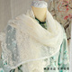 钉珠蕾丝围巾 旗袍纯色柔软刺绣复古长方形小披肩披巾