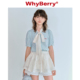 WhyBerry 24SS“糖豆少女”蕾丝蝴蝶结衬衫泡泡袖花边衬衣甜美风