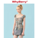 WhyBerry 23SS“仲夏绿洲”纯棉复古撞色衬衫衬衣显瘦短袖上衣女