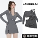 韩国潜水服女分体裙式平角显瘦长袖冲浪衣运动保守防晒温泉游泳衣