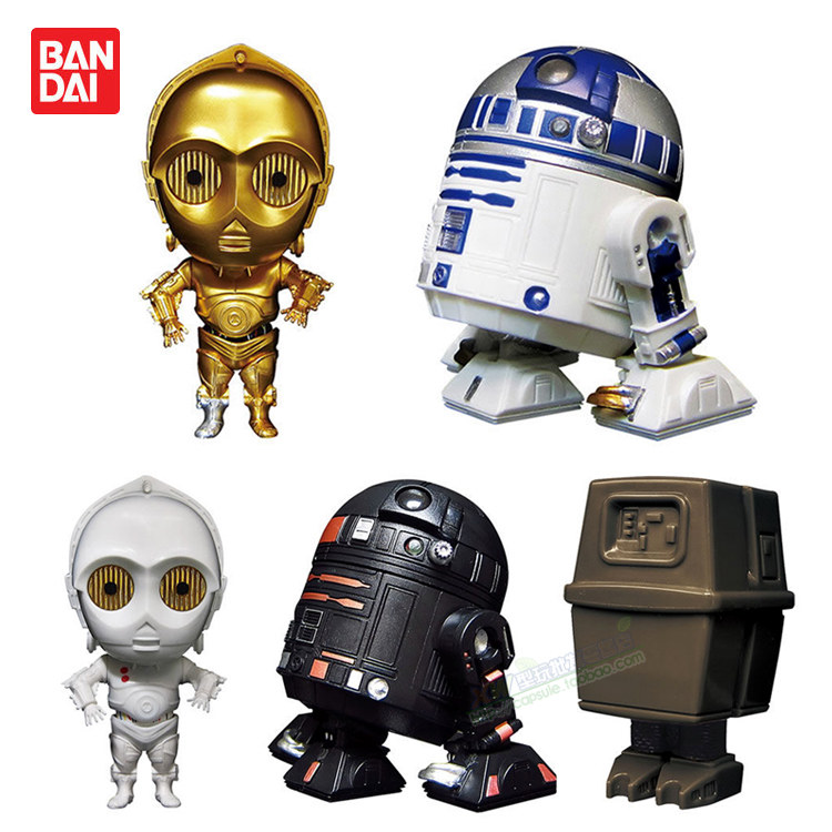 万代 日版 扭蛋 星球大战发光公仔02 c3po r2d2 机器人摆件 现货