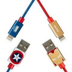 漫威正品 美国队长3 钢铁侠 IOS苹果 iPhone/iPad快充USB数据线
