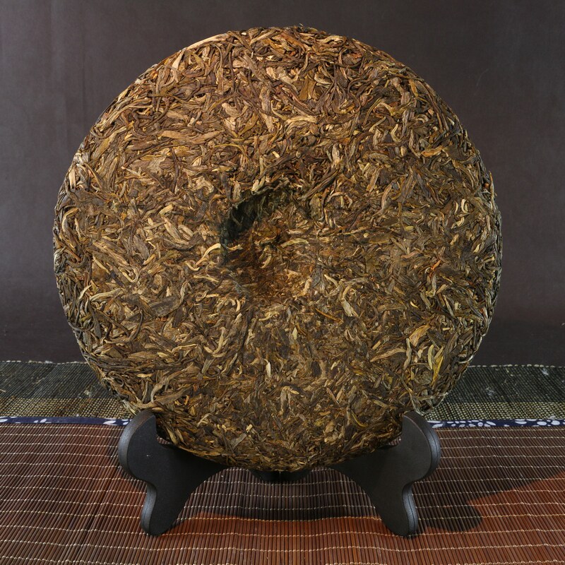 7片[1提]老同志普洱茶2016年山韵青饼古树茶生饼700克/片
