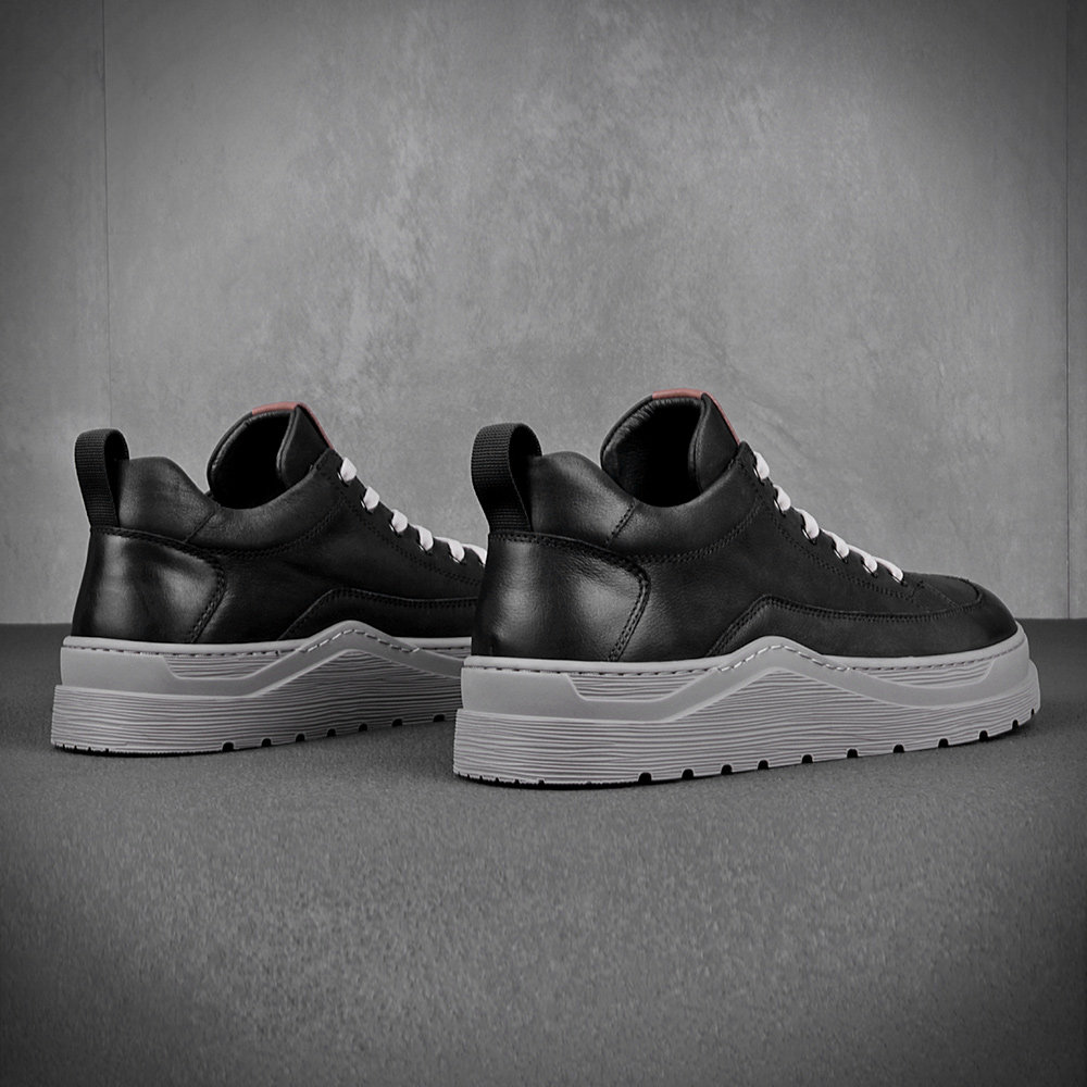 秋季新款真皮小丑鞋男休闲皮鞋潮牌英伦复古低帮工装鞋大头皮鞋男