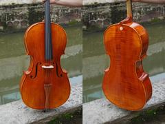 红棉大提琴C033高档虎纹枫木大提琴全手工制作适合考级演奏大提琴