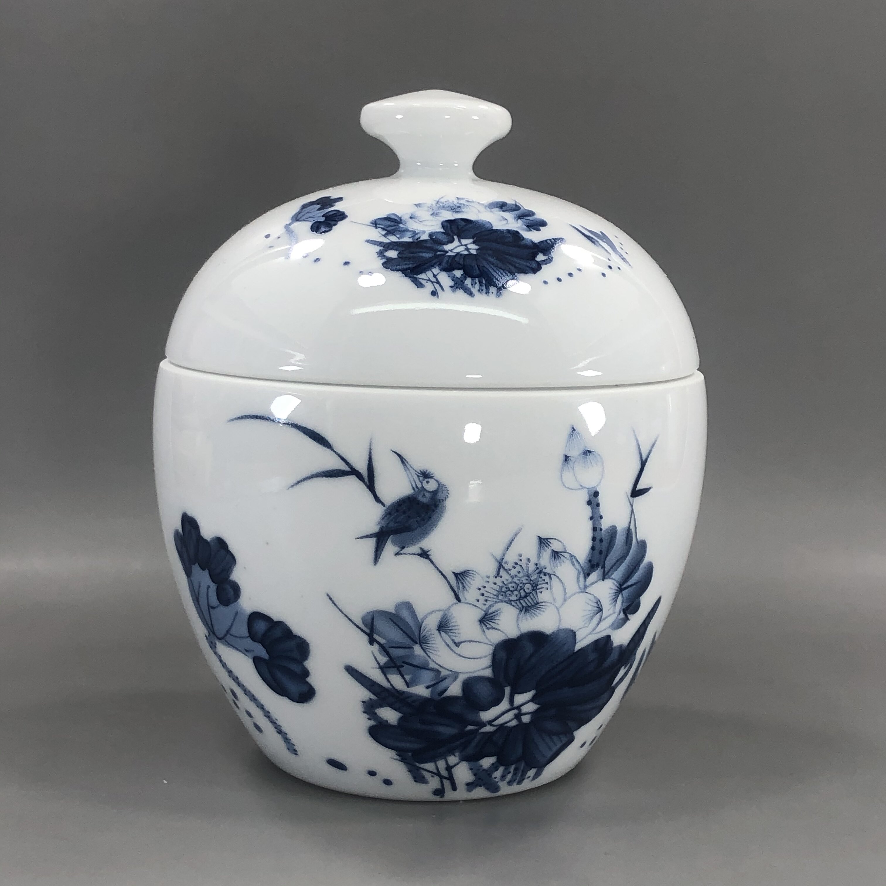 景德镇高温陶瓷奇器双耳双盖炖盅600鸡蛋盅汤煲汤罐中式厂家直销