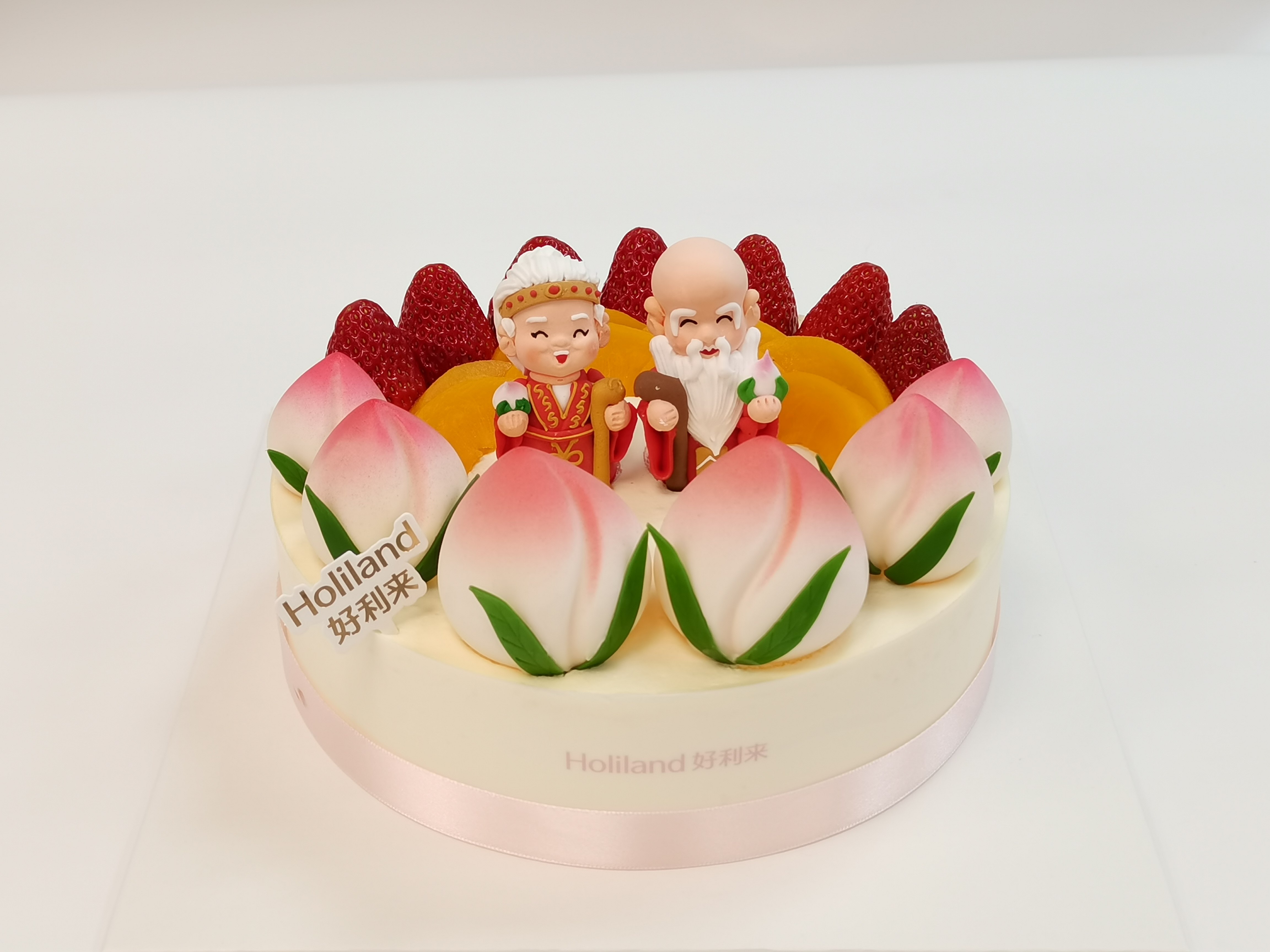 好利来新款祝寿蛋糕同福同寿沈阳好利来老人节生日蛋糕同城配送