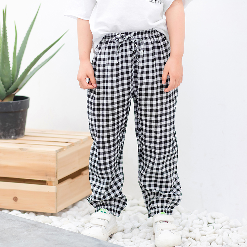 儿童防蚊裤男女宝宝休闲薄灯笼格子裤小孩家居棉绸睡裤中大童夏季|ruв категории Детская одежда, брюки - от Buy2taobao.com для оказания профессиональной услуги покупки агента Taobao
