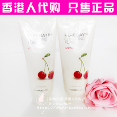 香港V代购 The Face Shop/菲诗小铺 樱桃洗面奶170ML 美白补水