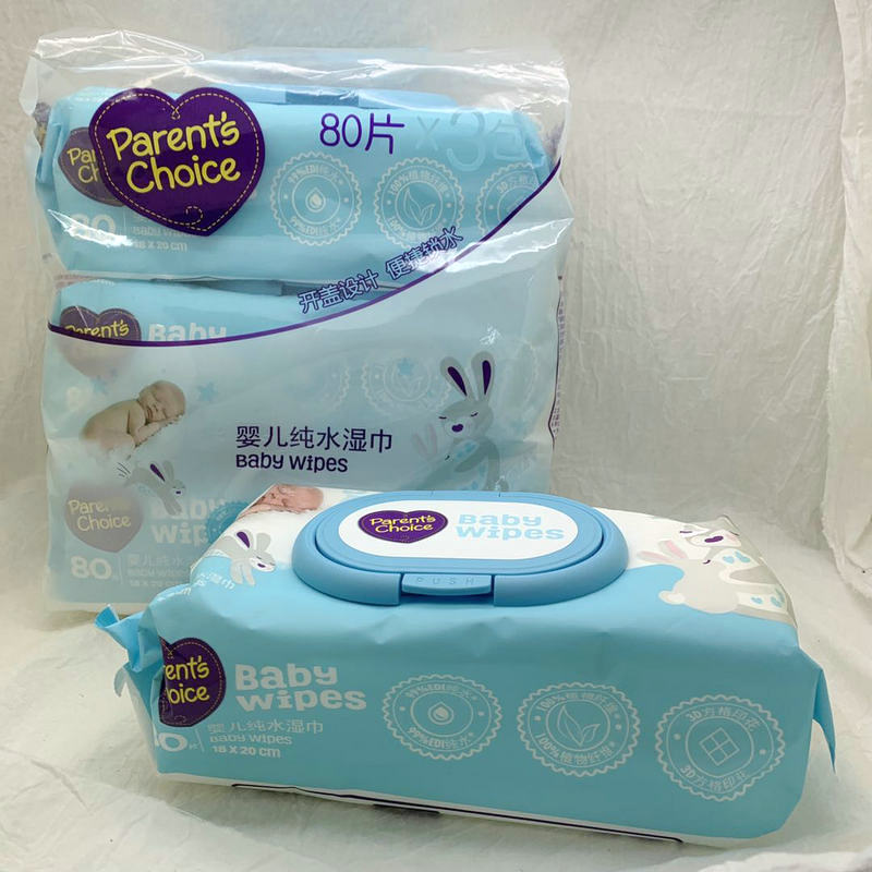 Parent s choice Baby 双亲之选婴儿手口纯水湿纸巾80片3包装热卖在类目 尿片/洗护/喂哺/推车床, 湿巾中 - 来自Buy2taobao.com提供专业的淘宝代购服务