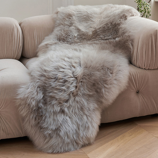 澳尊澳洲羊毛沙发垫轻奢意式异形坐垫定制羊毛垫北欧整张真羊皮垫