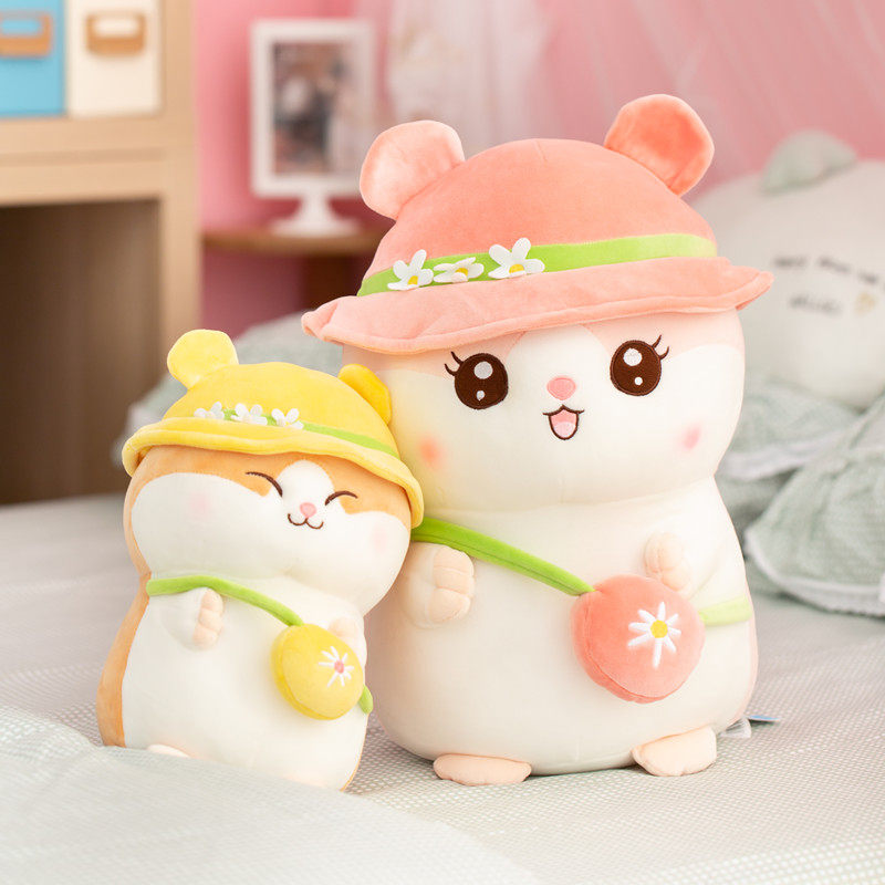 正版赛特嘟嘟可爱呆萌小仓鼠公仔清新小雏菊胖老鼠毛绒玩具布娃娃