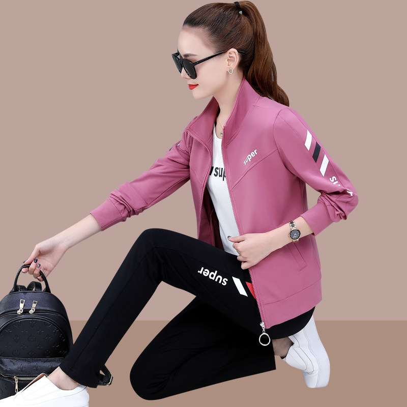 361运动服套装女秋冬季2022新款韩版时尚女装宽松休闲卫衣三件套