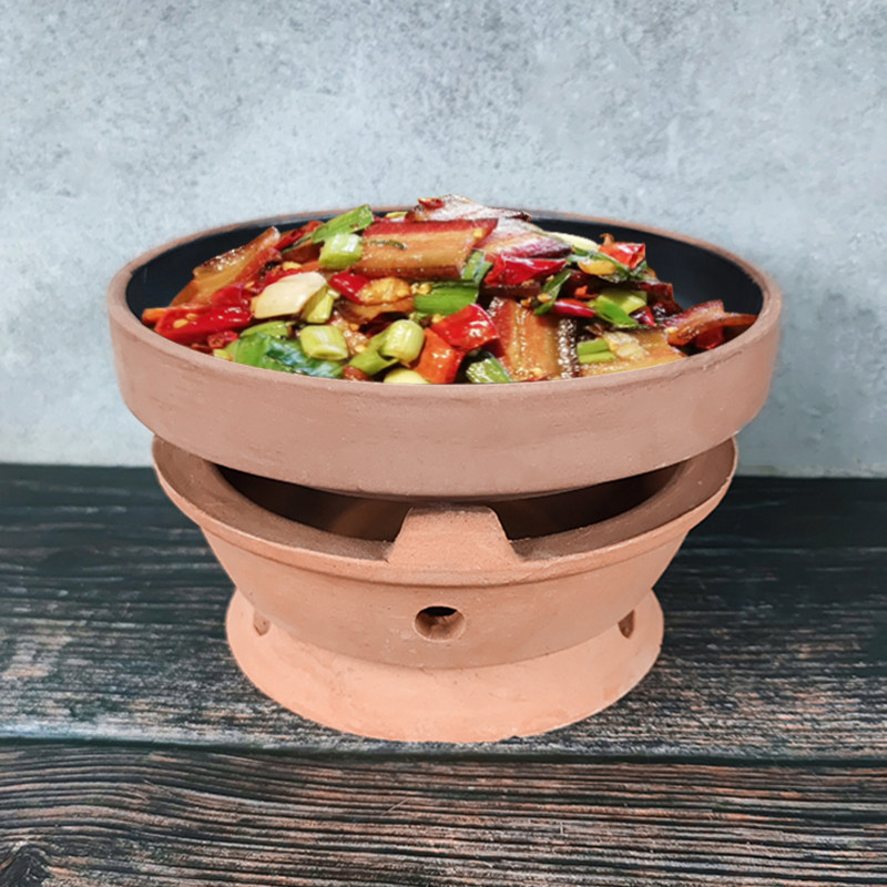 土陶碗常德土钵明火炖钵甑钵炉子湘菜馆餐具酒精炉小火锅干锅锅仔
