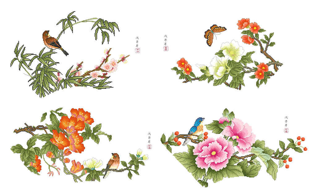 十字绣电子图纸589-592 馨香四溢 蝴蝶梅花牡丹小鸟 PAT源文件在类目 居家布艺, 十字绣及工具配件, 原版绣图中 - 来自Buy2taobao.com提供专业的淘宝代购服务