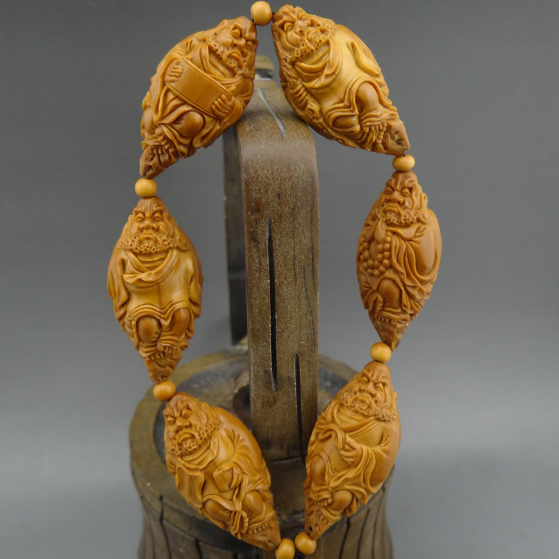 核雕名家红琴《达摩六祖》