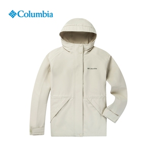 24春夏新款Columbia哥伦比亚女户外防水连帽单层冲锋衣外套XR5295