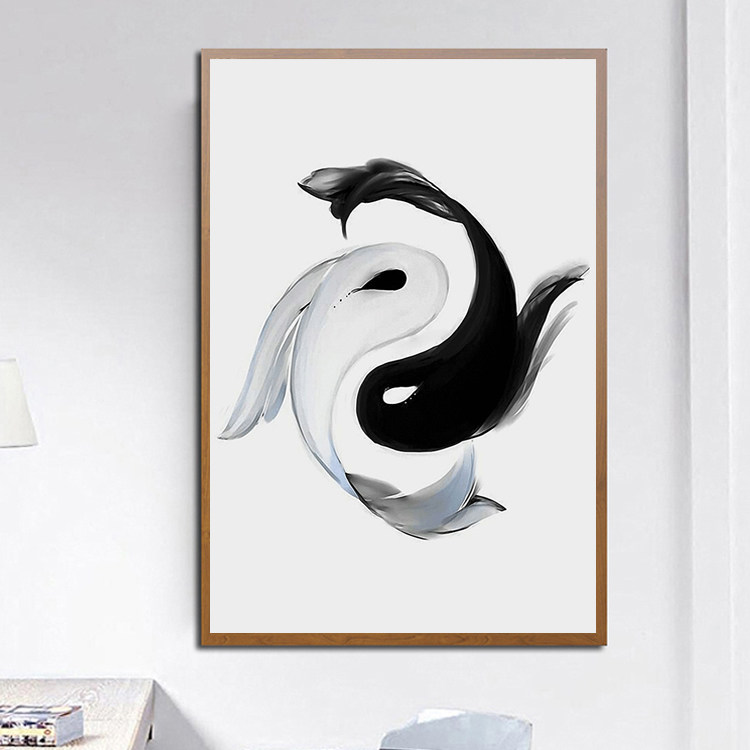 5d钻石画新款满钻风水阴阳鱼新中式八卦全贴钻十字绣客厅粘点钻画