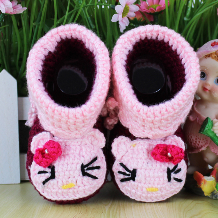 春季宝宝针织鞋 hello kitty猫毛线鞋 手工婴儿鞋 新生儿软底鞋在类目 童鞋/婴儿鞋/亲子鞋, 传统布鞋/手工编织鞋中 - 来自Buy2taobao.com提供专业的淘宝代购服务
