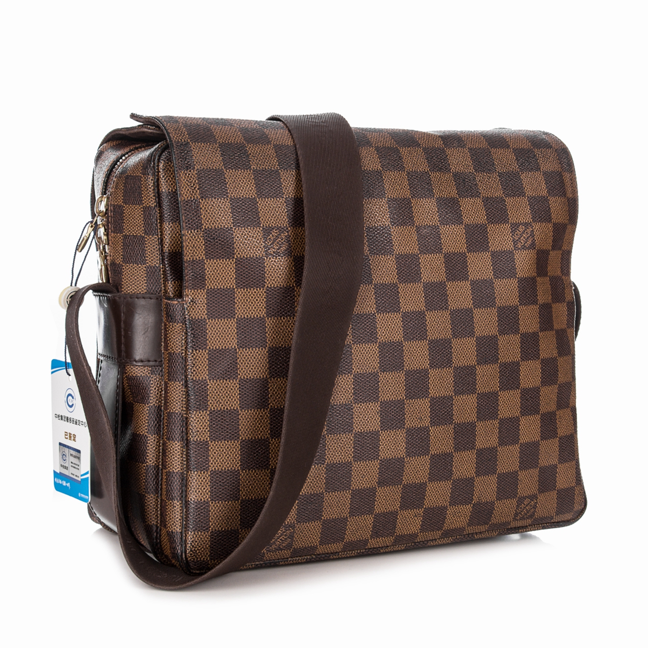 [中检][9.0新]路易威登lv男士棋盘格单肩包xf*