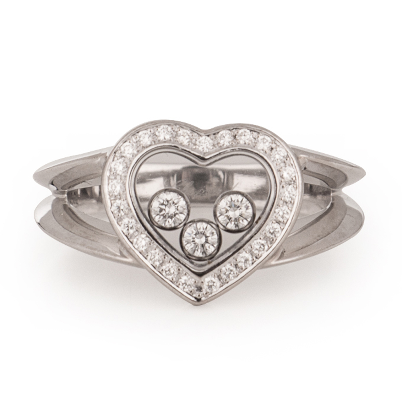 [9.5新]萧邦chopard52#女士戒指750金镶钻hy