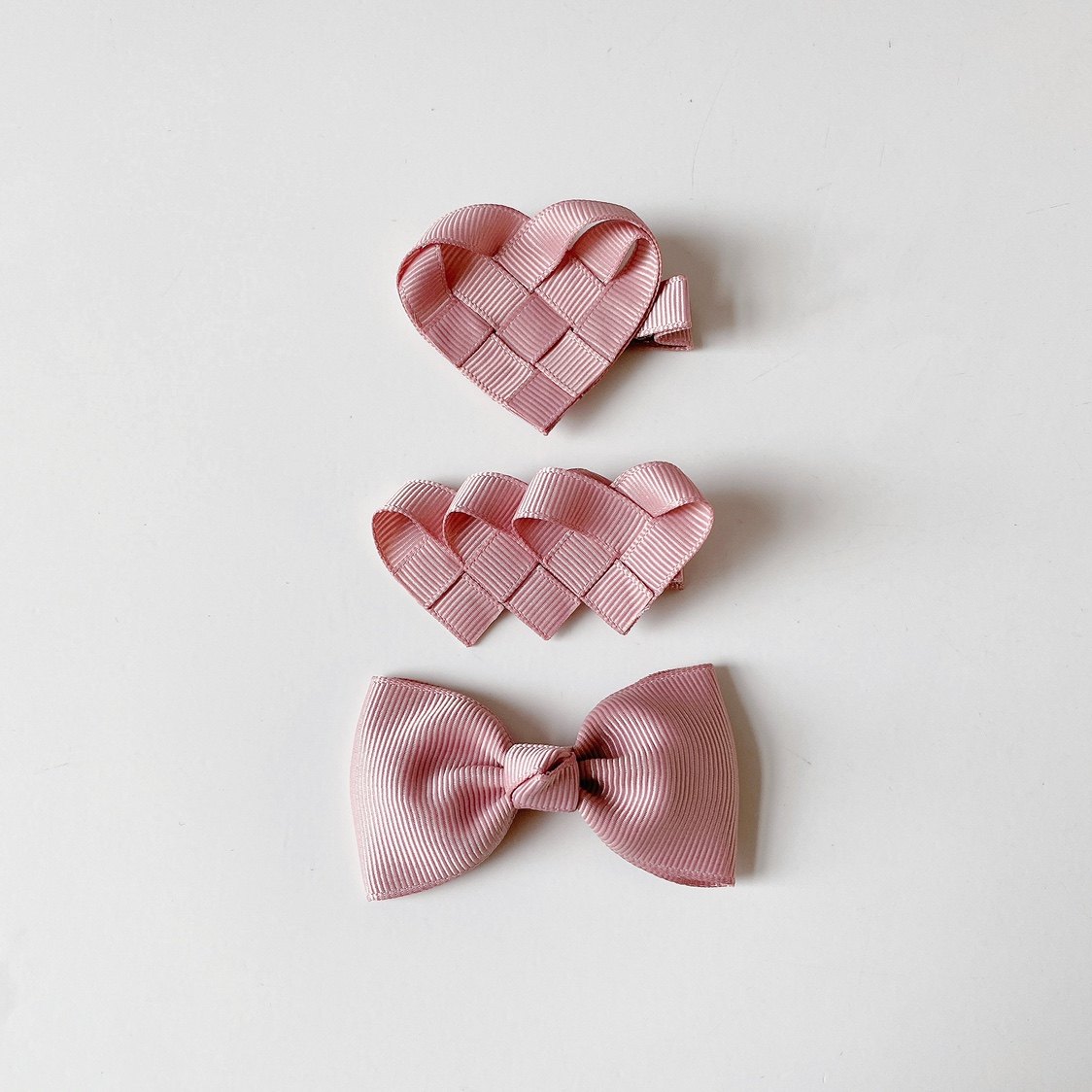 爱心手工发夹丹麦milledeux同款儿童环保头饰婴幼儿发饰心型边夹