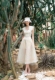 轻奢重工刺绣连衣裙越南设计师新款小众气质收腰显瘦白色长裙
