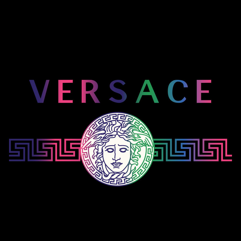 5潮牌金色范思哲versace女头像镂空柯式热转印烫画贴服装logo补丁已售