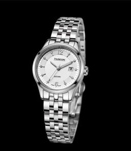 瑞士tangin天珺表 石英表钢带 女表 t7003lwwaba 7003 专柜正品*