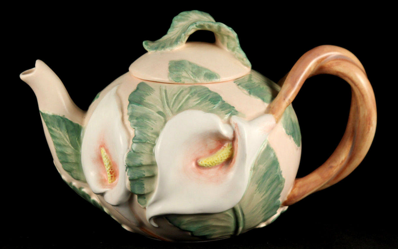 代购弗里弗洛伊德马蹄莲陶瓷茶壶装饰收藏手绘日本茶壶