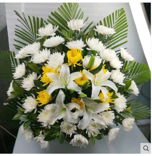 悼念手提台蓝扫墓冬至老人去世鲜花