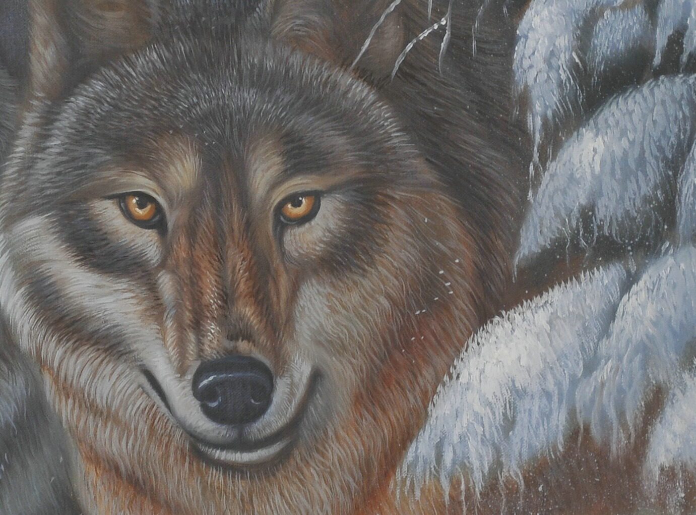 叶泽仁《狼系列之二》布面油画 何乐不为文化