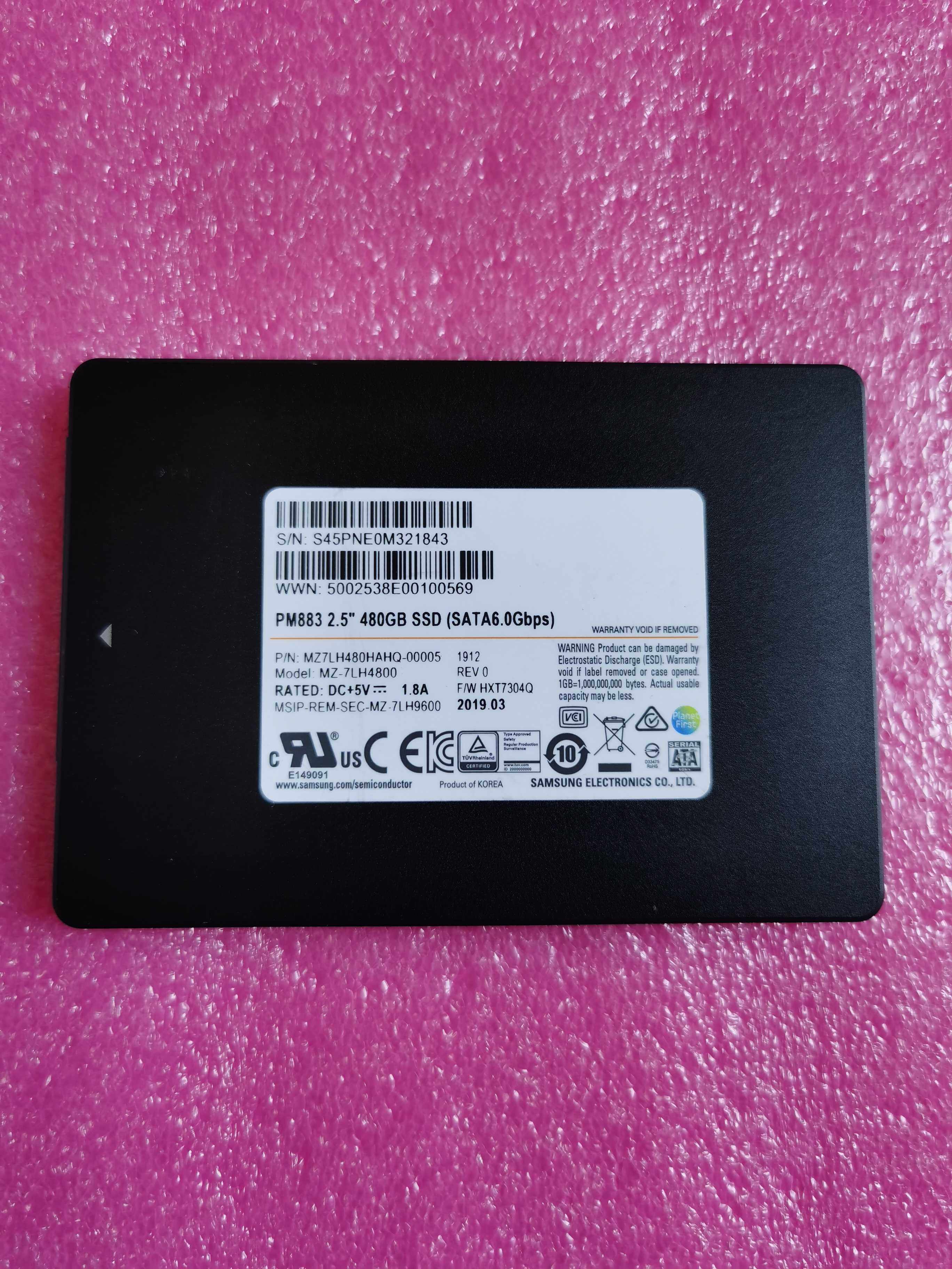 三星固态硬盘pm883480g25寸satassd企业级固态硬盘