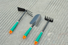海道园林工具三件套铁铲耙锄头套装