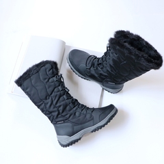 英国冬季户外雪地靴女防水防滑保暖舒适滑雪鞋大码棉鞋 中高筒