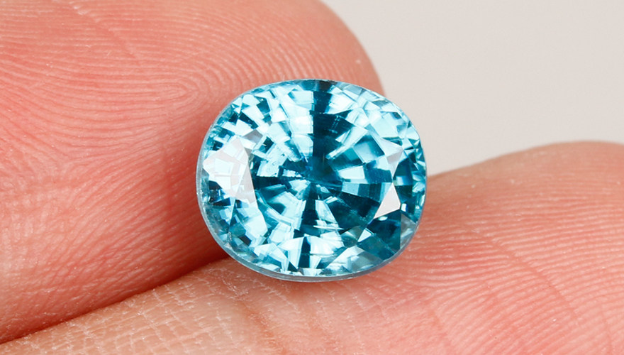 6.16ct 帕拉伊巴色天然锆石裸石 风信子