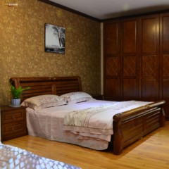 swot 床 双人床实木床柏木床婚床木床1.8米田园床实木家具木质床